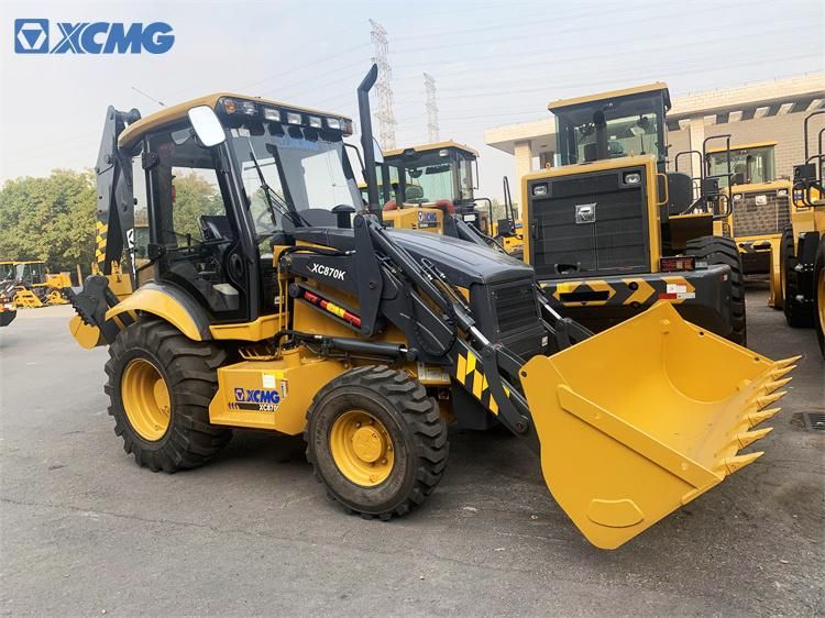 XCMG Official Cheap 4/2 Wheel Drive 2.5 Ton Small Mini New Backhoe Excavator Loader with Attachments 4 in 1 Bucket Clamp Sweeper Breaker Snow Shovel Price