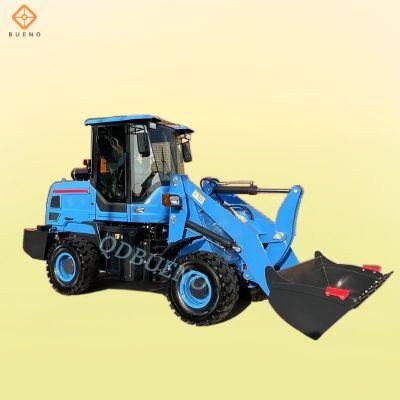 Bueno 1.6ton CE EPA Compact Construction Agricultural Garden Farm Small Front End Chinese Mini Bucket Shovel Boom Wheel Loader for Sale