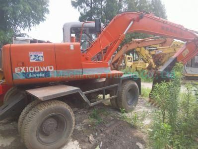 Used Hitachi Ex100wd Wheel Excavator Construction Machinery