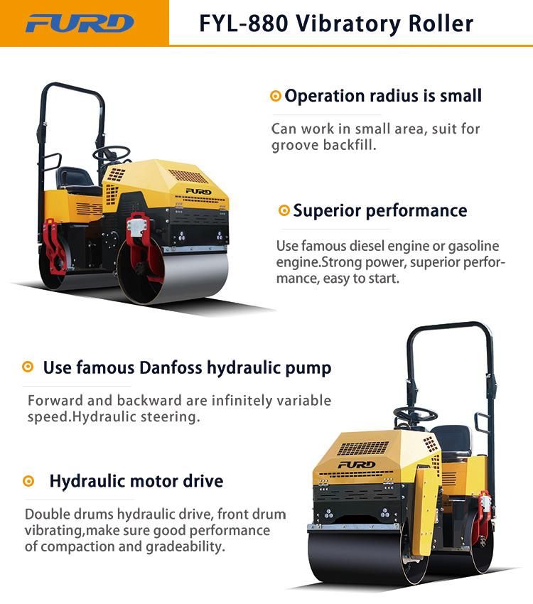 Hydraulic 1 Ton Vibratory Road Roller Manufacturer