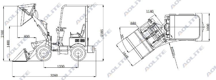 Good Price Electric Loader 0.4 Ton 604 Model Mini Wheel Loader for Sale