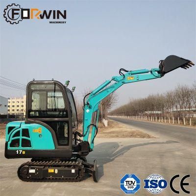 Construction Equipment 1.7 Ton Small Hydraulic Digger Fw17b Mini Backhoe Crawler Track Excavators