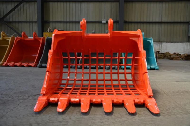 Customized Solid Structure Excavator Skeleton Rock Bucket for Cat