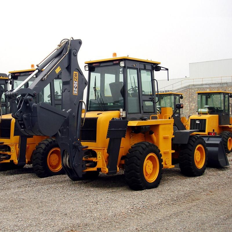 High Efficiency 2.5 Ton Wz30-25 Mini Front and Backhoe Loader