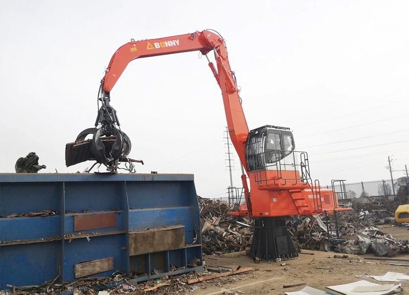 China Wzd33-8c Bonny 33ton Fixed Electric Hydraulic Material Handler with Orange-Peel Grab
