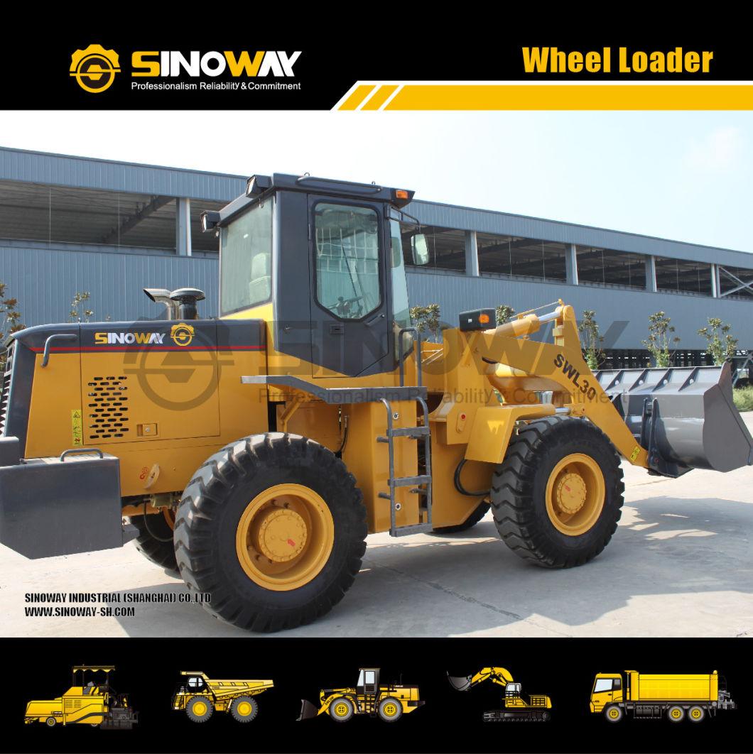 Hot Sale Sinoway 3 Ton Wheel Loader with 1.7m3 Bucket