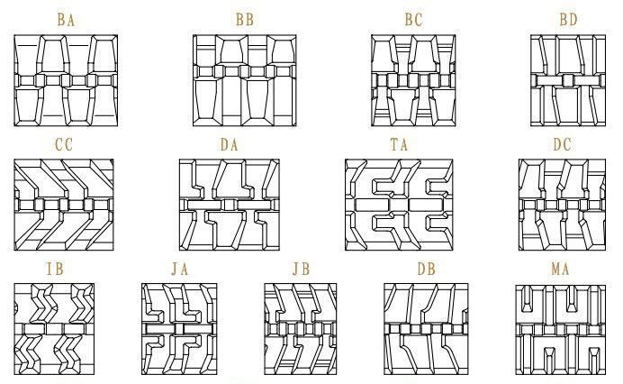 China Hot Sale Harvester 550X90X56 High Quality Undercarriage Parts Rubber Track