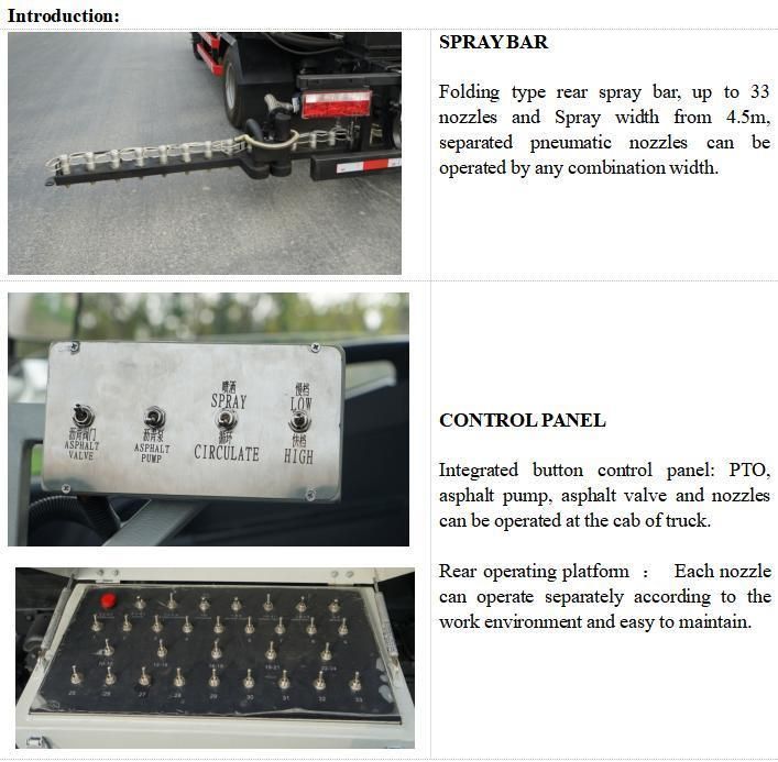 Automatic Asphalt Road Spraying Truck Road Maintenance Vehicle 3000L 5000L with 5m Hand Spray Lance