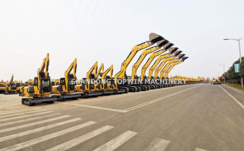 Factory Construction Equipment CE Crawler Hydraulic Mini Wheel Excavator Digge with Parts for Sale