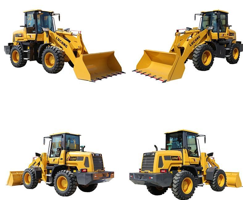 Hydraulic Wheel Front End Articulated Loader with Joystick/1.0m3 Bucket/Landscaping/Construction Projects