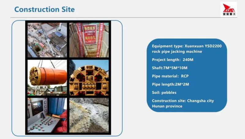 Ysd1350mm Rock Pipe Jacking Machine for Sewage Pipes Tbm