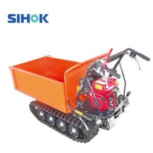 CE Certificated 500kg Loading Capacity 6.5HP Gasoline Engine Tracked Mini Crawler Dumper