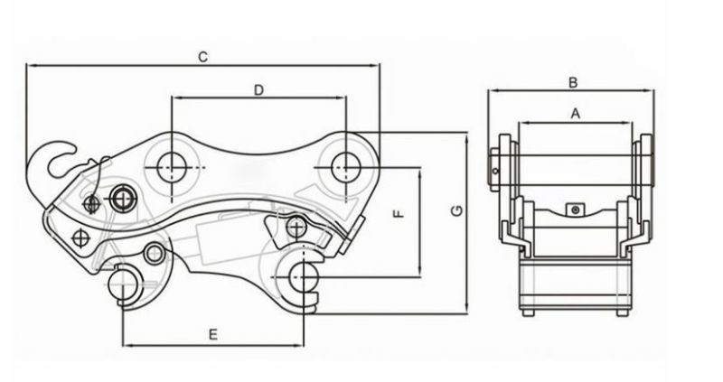 Mini Excavator Parts Attachments Quick Hitch Couplers Quick Coupler for Sale