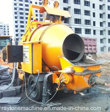 Mobile Concrete Pump Movable Diesel Trailer with Mixer