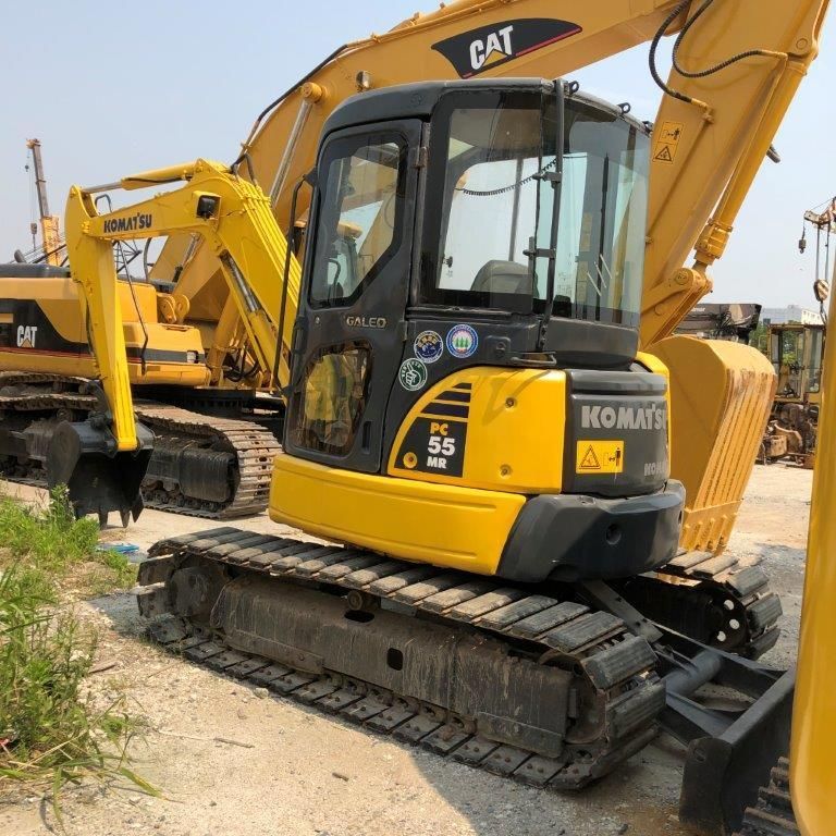 Used Komatsu PC18/PC20/PC30/PC35/PC55/PC56/PC60/PC70 Crawler Excavator with Hydraulic Breaker Line and Hammer in Good Condition