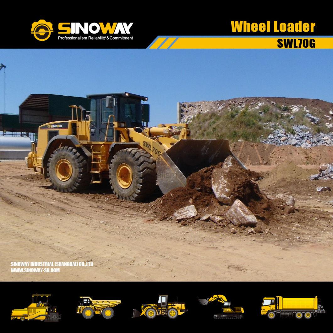 Sinoway 4.2m3 Front End Loader 7 Ton Wheel Loader for Sale