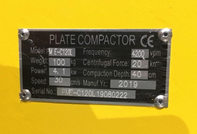 Pme-C120 Hot Selling Folding Flat Plate Compactor Gasoline Power