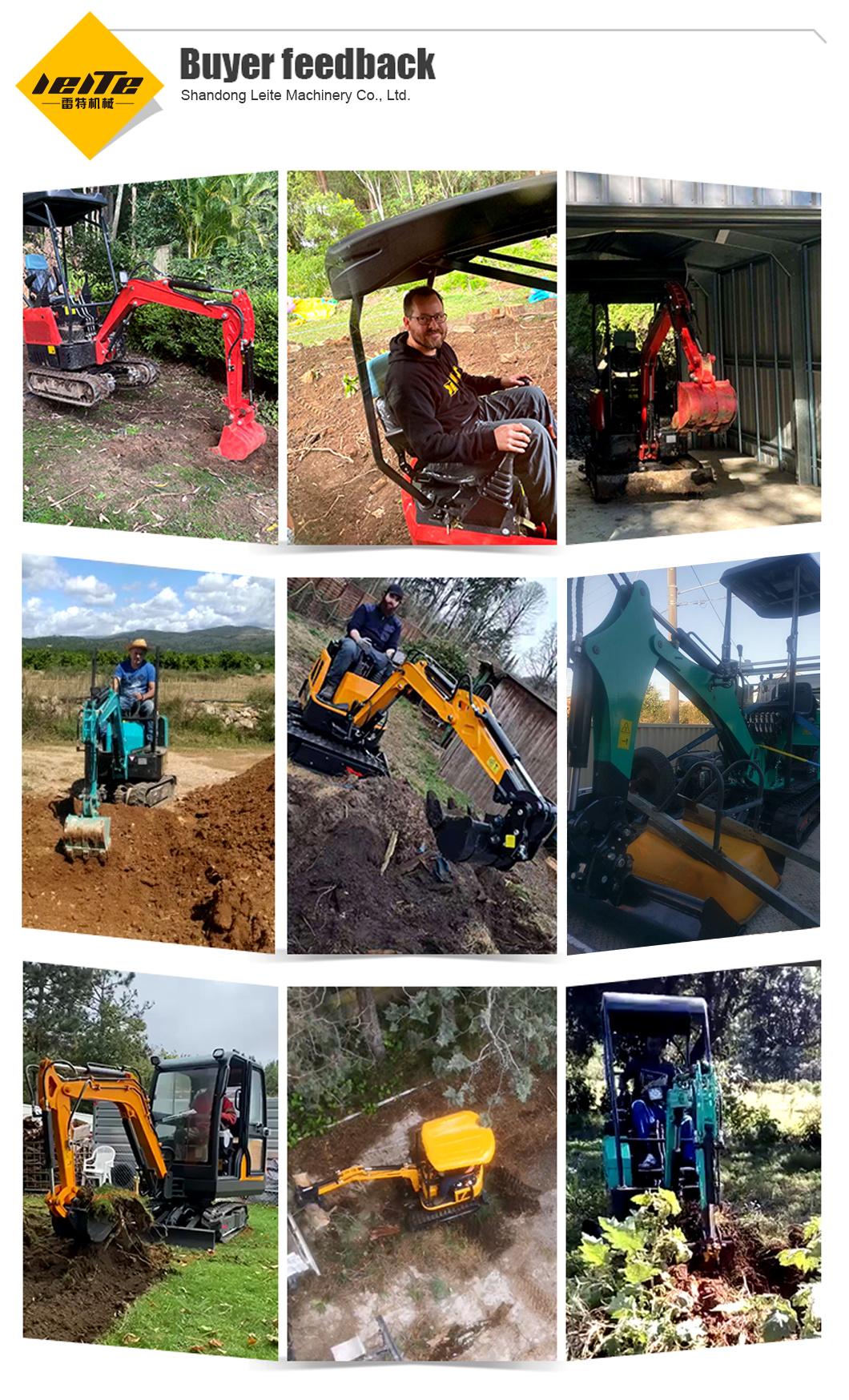 Farm Garden China Cheap 0.8 Ton - 3.0 Ton New Mini Excavator Small Digger with Attachments Household