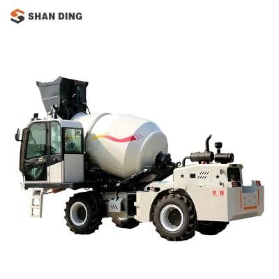 Shanding Dingyuan Factory Sale 1/1.5/2/2.5/3/3.5/4/5/6 Cbm M3 Self-Propelled Concrete Automatic Feeding Mixer Truck