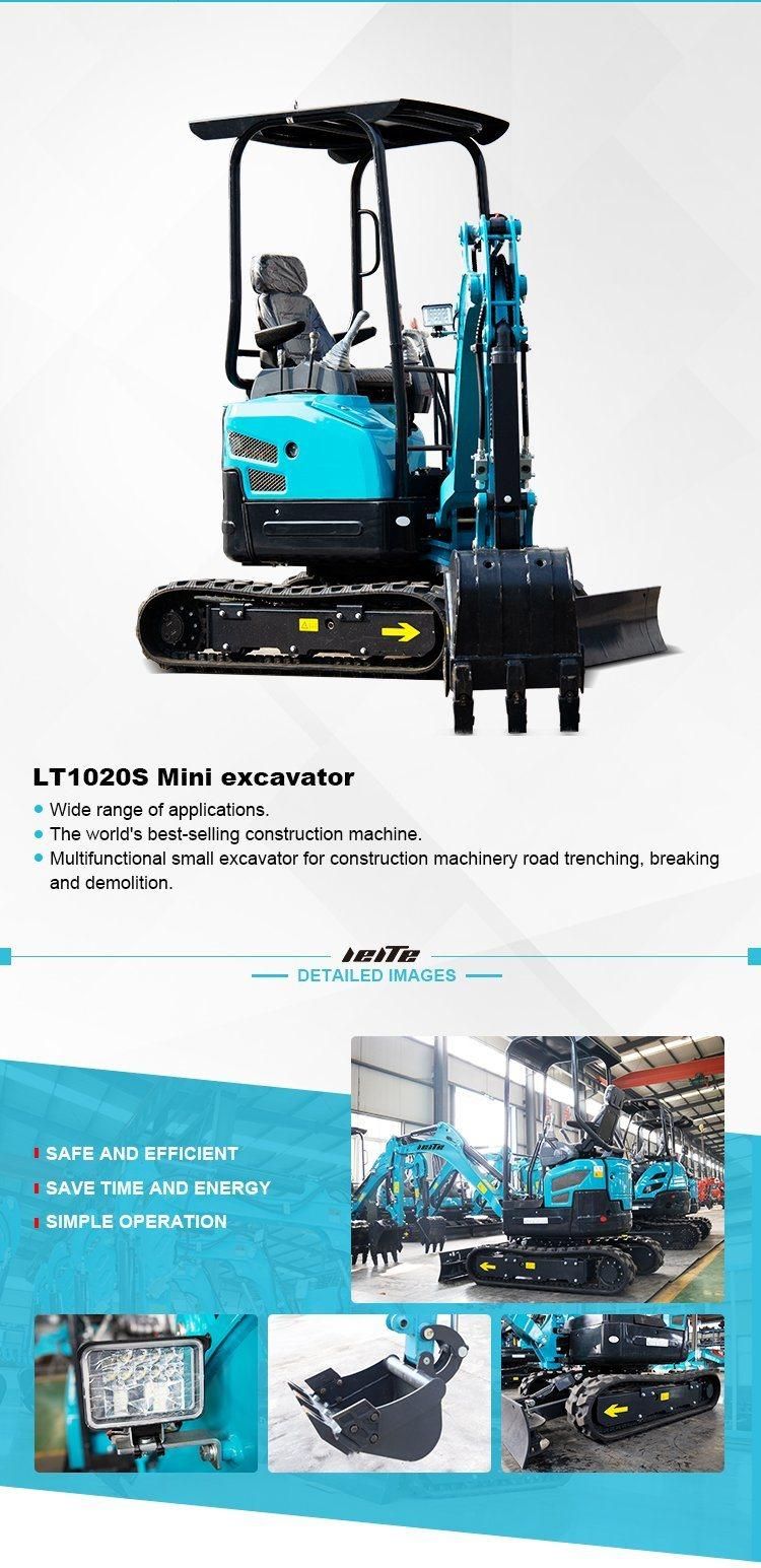 Leite Excavators for Sale 2 Ton Small Digger Mini Excavator Hydraulic Price Wholesale Free Delivery