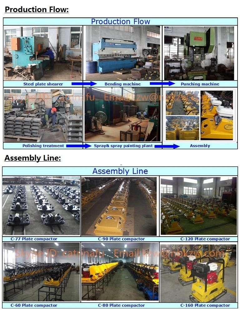 China Factory Vibratory Diesel Reversible Plate Compactor Vibratory