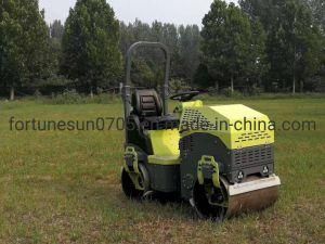 Ce Certificate 1.5 Tons Hydraulic Vibratory Double Drum Road Roller Compactor for Rpad Construction