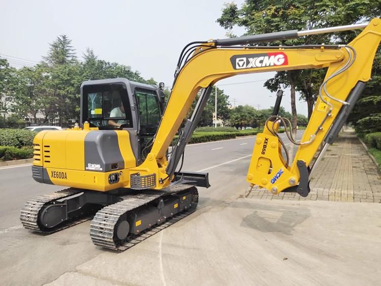 XCMG Official Xe60da Chinese New 6ton Tractor Mini Excavator for Sale