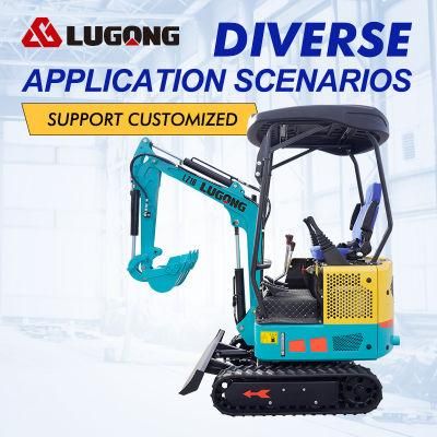 Lugong Special 1.8 Ton Track Digger Hydraulic Mini Excavator with CE in Hot Sale