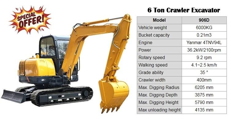 Ce/ISO Certification 0.8 to 3.5 Ton New Diesel Hydraulic Crawler Mini Digger Micro Small Garden Excavator Machine with Attachment for Sale