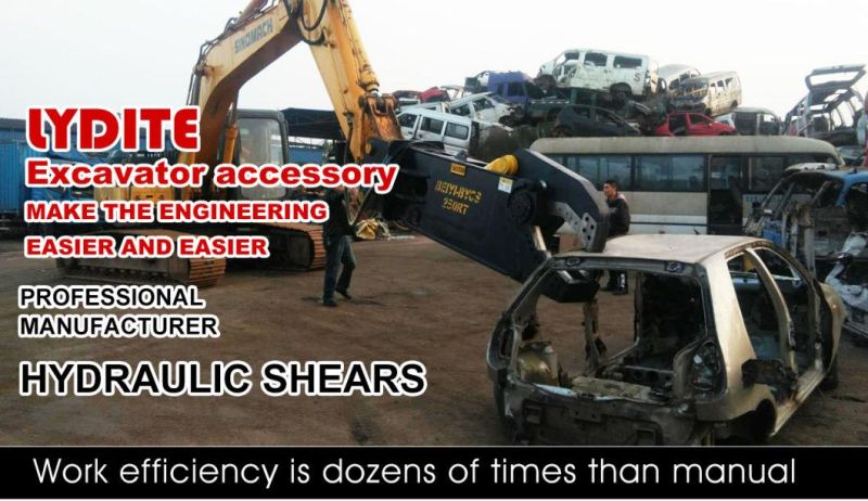 Excavator Hydraulic Shear Attachments Steel Cutter Machine