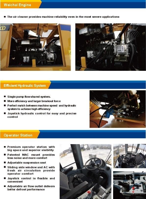 S. E. M Wheel Loader 3ton 636D Hydraulic Front Wheel Loader Price