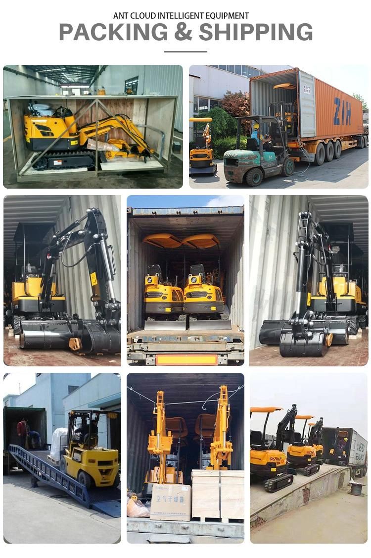 CE EPA Mini Excavators 0.8 Ton 1ton 2ton Digger Thumb Bucket Micro Crawler Digger Machine China Small Miniexcavator