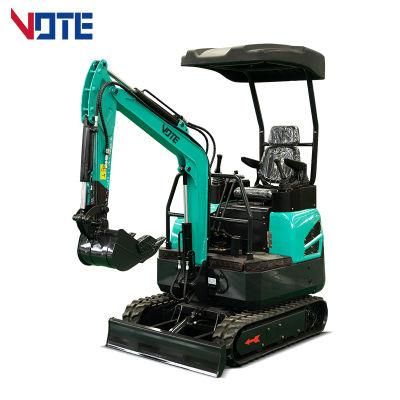 Vtw-17 Micro Excavator with Cab 360 Degree Rotation Mini Excavator with Cab 1700kg Mini Digger Price