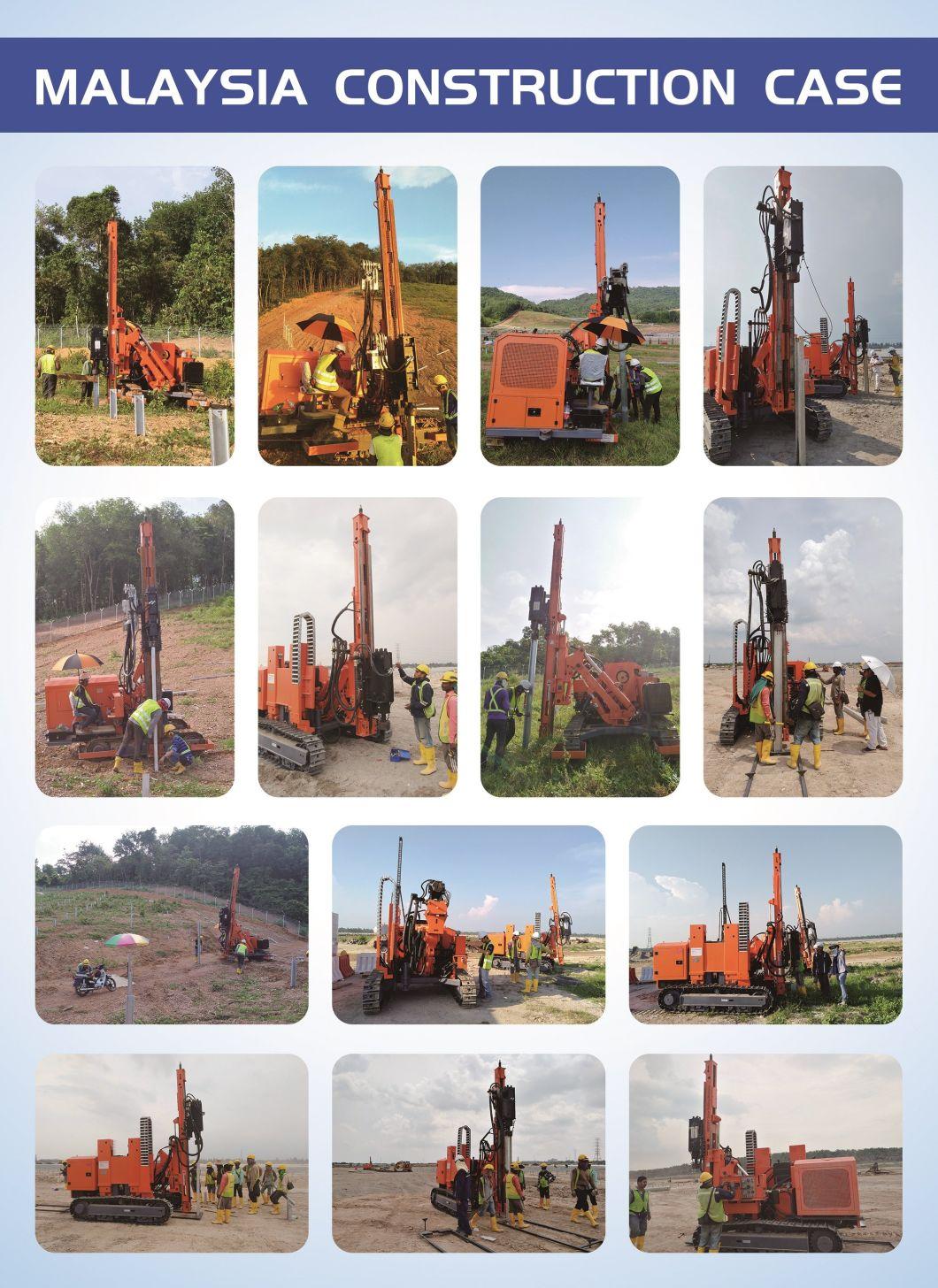 Hydraulic Photovoltaic Drilling Rig Machine for Piles Piling Ramming