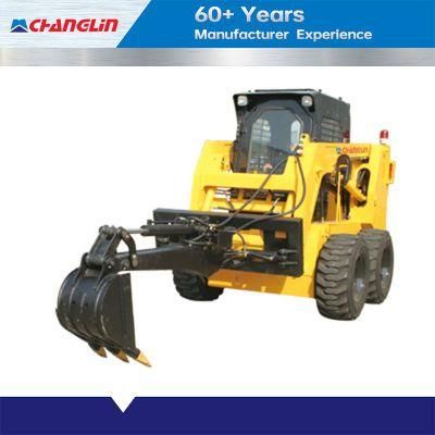 Changlin Official Skid Steer Loader with Swing Backhoe Arm CE EPA4 Euro5
