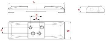 800mm Width 800-336D Clip-on Rubber Pad for Sy215c