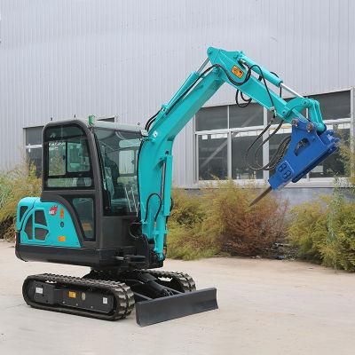2500kg Mini Bagger Mini Excavators with Breaking Hammer and Digger Small Crawler for Construction Work Fw25b