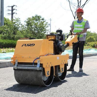 High Efficiency Small Double Drum Diesel Vibration Road Roller with Good Price