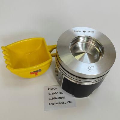 High-Performance Diesel Engine Parts Piston 13306-1080 S130A-E0101 for Excavator Sk200-8 Engine J05e Jo8e