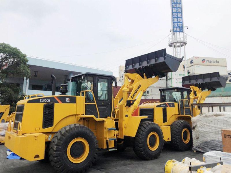 Liugong Brand 5 Ton Articulated Wheel Loader Zl50cn Mini Front End Loaders