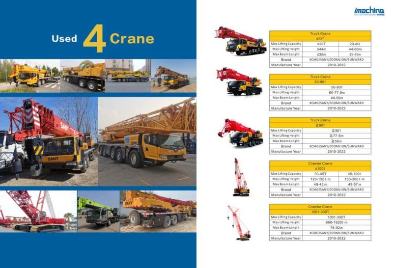 Secondhand Truck Crane Zoomlion Crawler Crane 50 Tons in 2011 for Sale