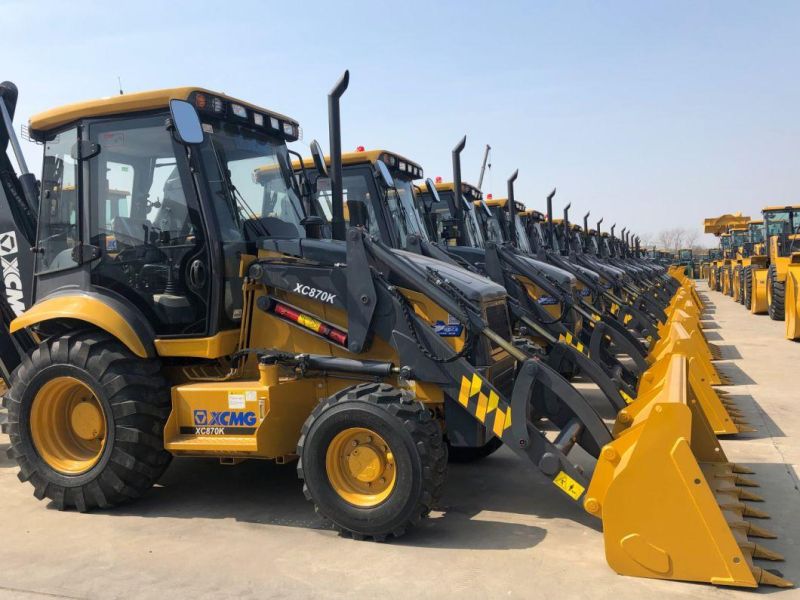 XCMG Loader Backhoe Xc870K Chinese New Wheel Excavator and Backhoe Loader with Cummins Engine for Sale