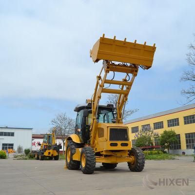 Top Quality Big Wz40-28 2.8t Diesel Engine Telescopic Long Boom Towable Backhoe Loader Ce Excavator Loader