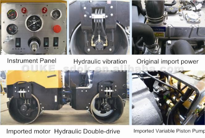 Factory Direct Sales 2t Wheel Road Roller Vibratory Roller Compactor