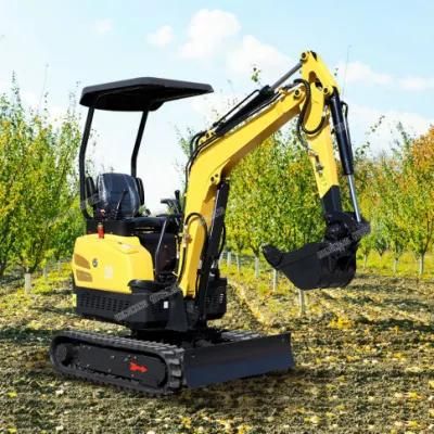 Small Project Used 360 Degree Rotation Mini Excavator with Yanmar Engine