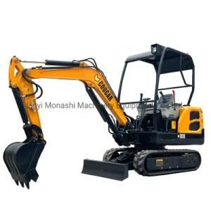 Mini Excavator Retractable Chassis, Rubber Tracks, Swing Boom Hydraulic Mini Digger