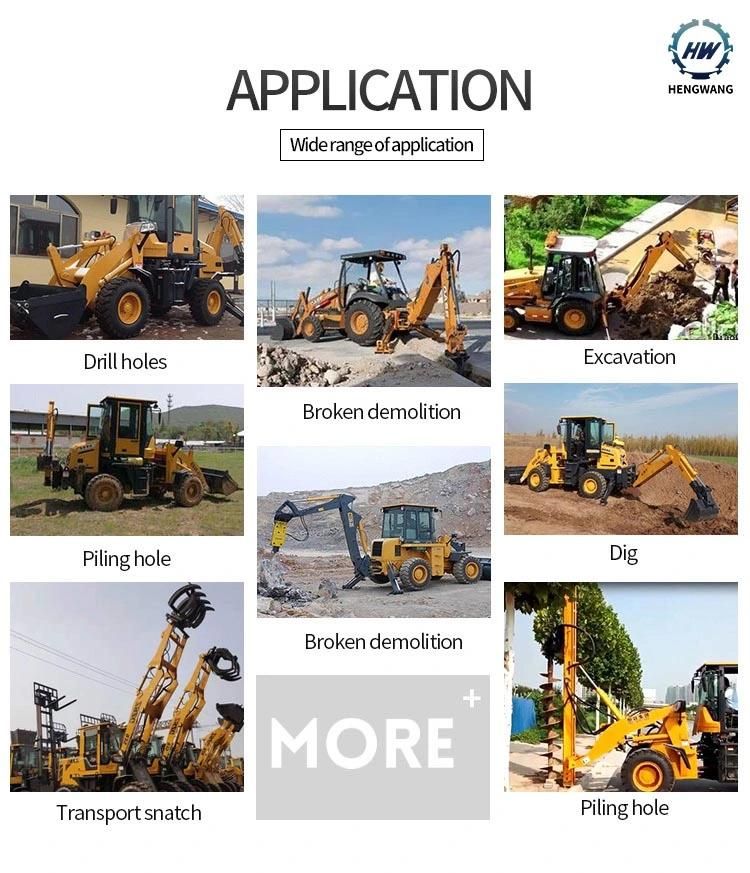 Hot Sell Backhoe Loader Hydraulic Torque Converter Drive 2.3 Ton Mini Wheel Loader with 15km/H Travel Speed