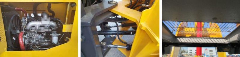 Multifunctional Mini Wheel Tractor Front End Loader Backhoe with Attachments