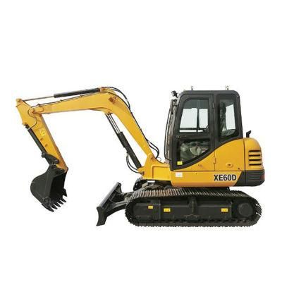 China Brand New 6 Ton Small Hydraulic Crawler Excavator Xe60d