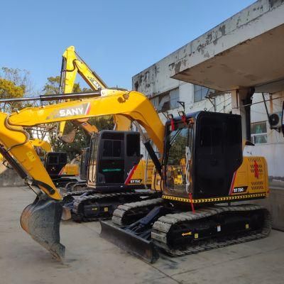 Used Excavators for Sale Sanyi Sy75c Earth-Moving Machinery Good Condition Low Hours